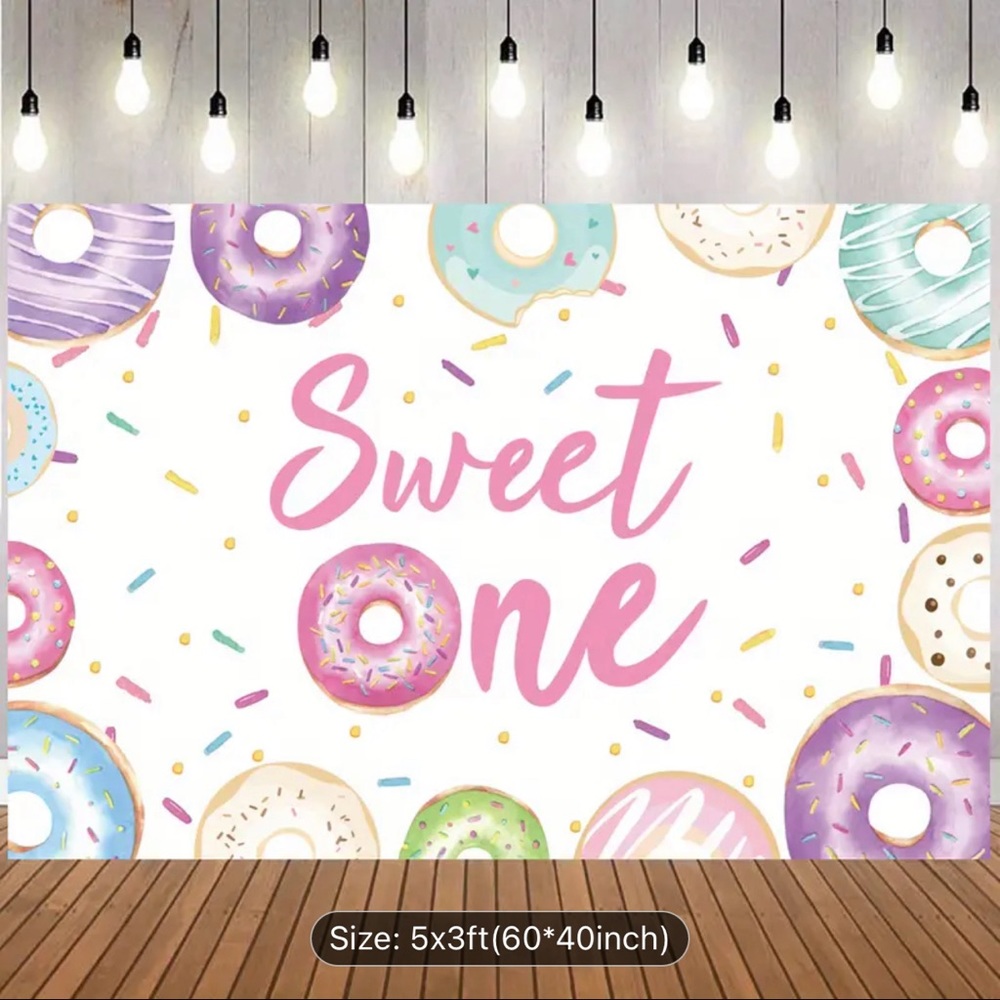 Sweet One Photo backdrop 5x3 ft.